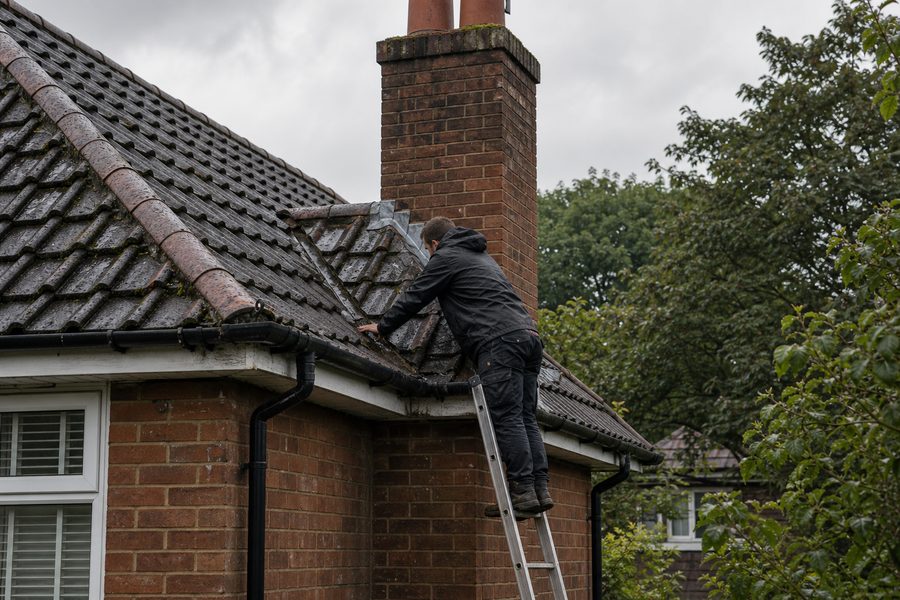 Tracing a roof leak on a Chingford house after heavy rain