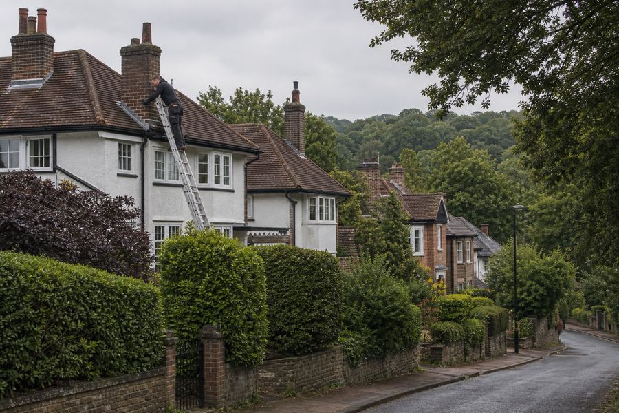 Roof repair on hillside homes in Buckhurst Hill