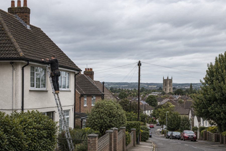 Roof repair in Waltham Abbey Roof repair on mixed housing in Waltham Abbey